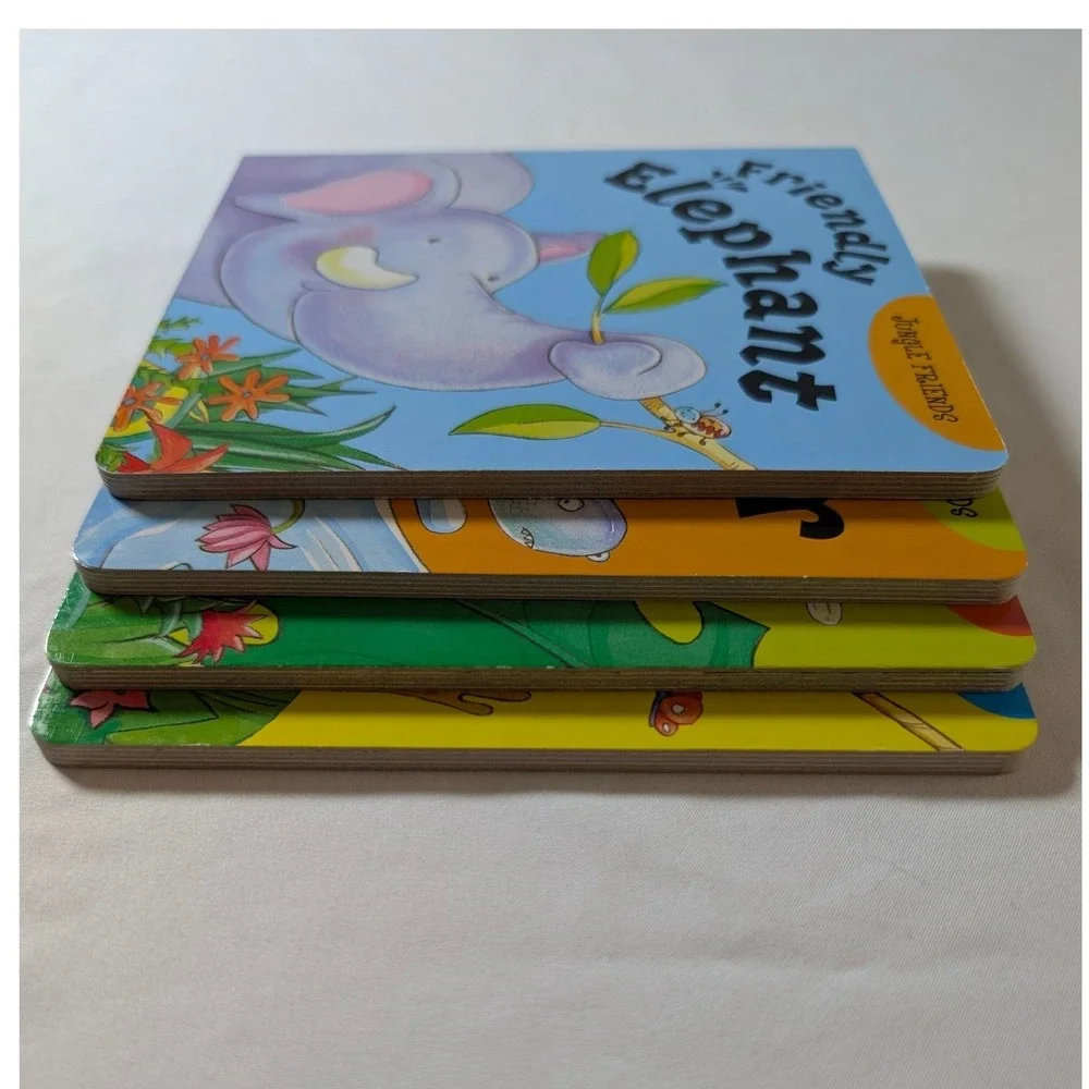 Jungle Friends Board Book Set of 4 Rachel Elliot Jacqueline East 2015 Kids Books